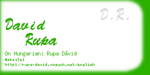 david rupa business card